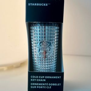 NEW 2023 Starbucks Holiday Silver Mini Keychain Ornament - Limited Release
